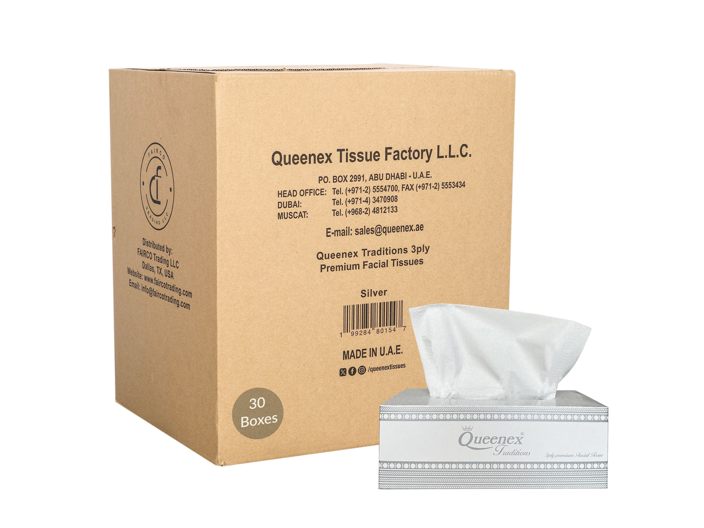 Queenex Ultra Soft Facial Tissues, 150 Tissues per Box, 3-Ply (30-Pack)