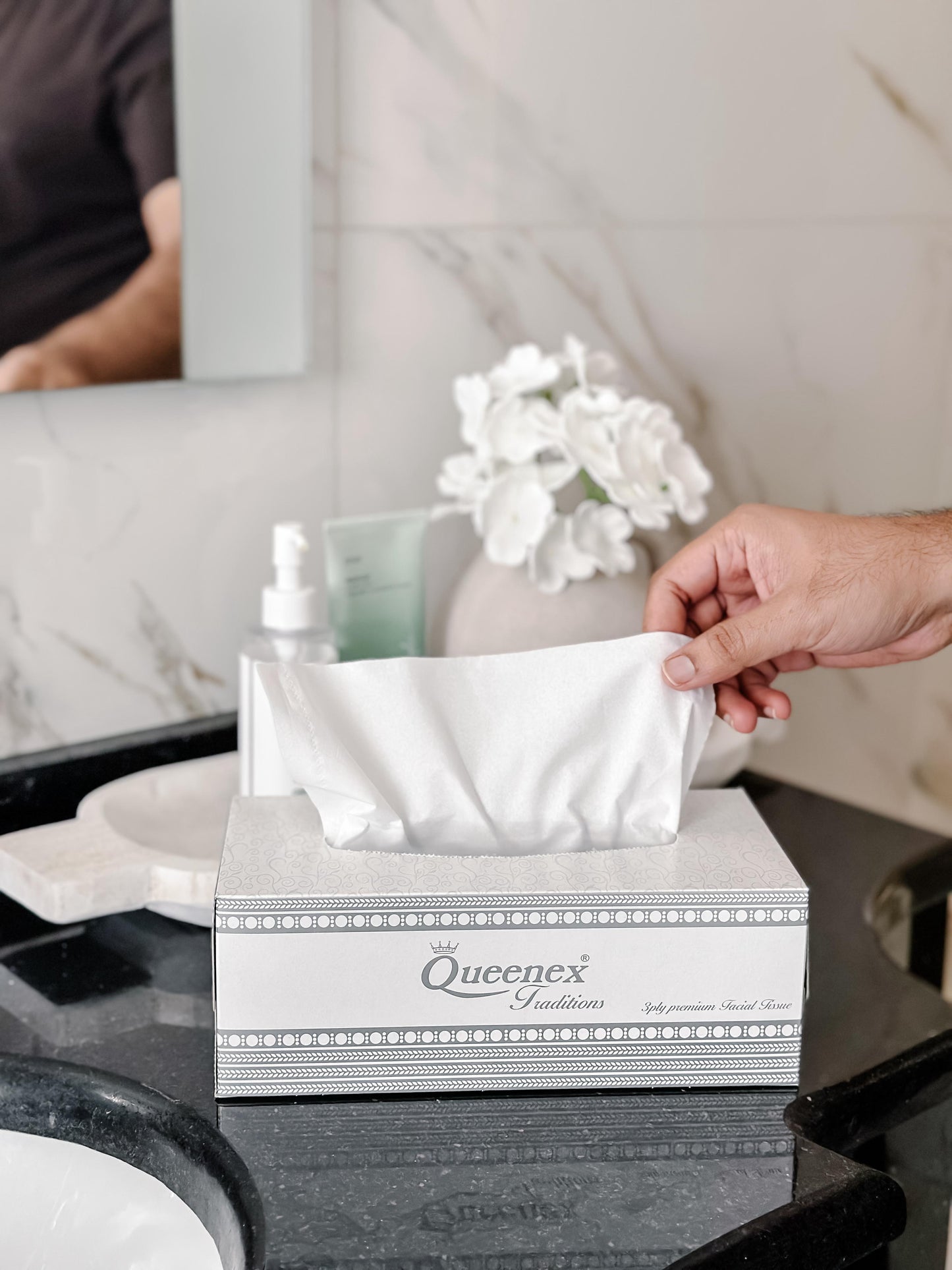 Queenex Ultra Soft Facial Tissues, 4500 Total Tissues, 3-Ply (30-Pack, 150 Tissues per Box)