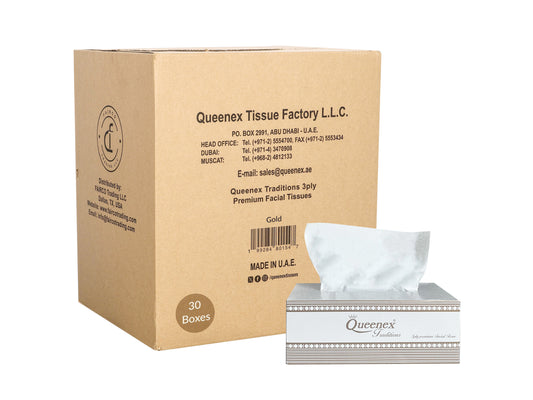 Queenex Ultra Soft Facial Tissues, 150 Tissues per Box, 3-Ply (30-Pack)